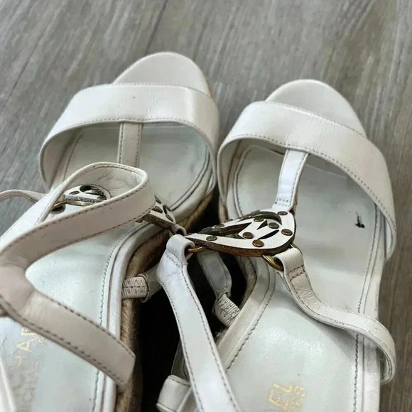 Womens Michael Kors White Wedges - 6 - Picture 7 of 10